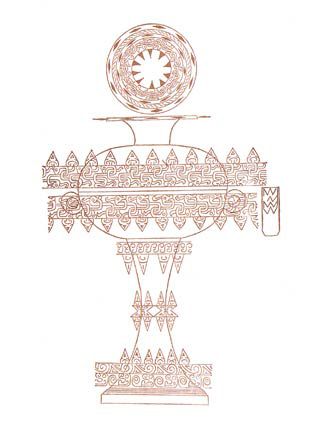 嵌松石蟠螭纹豆展示图